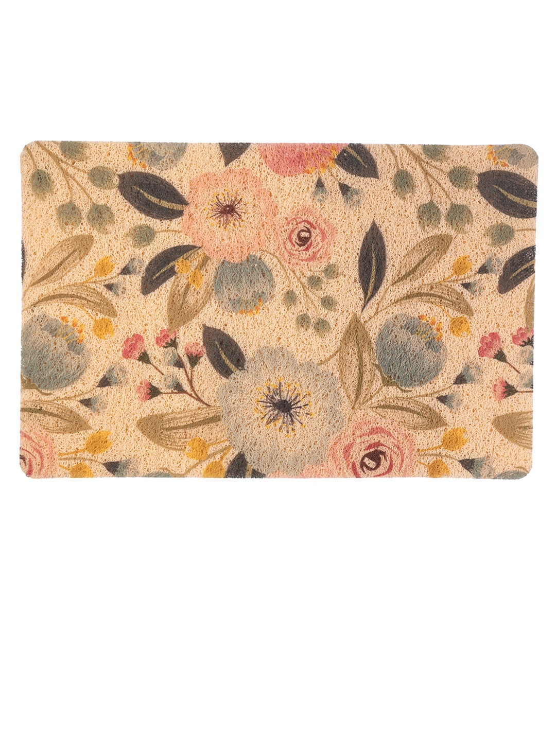 

MARKET99 Beige & Grey Printed Anti-Skid Floormat