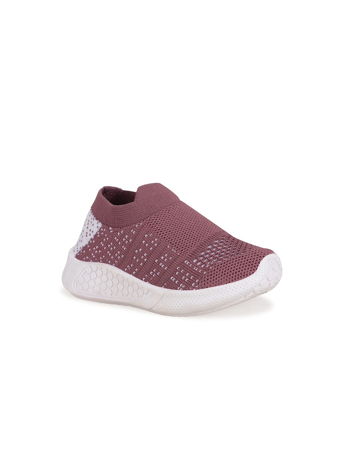 

NEOBABY Unisex Kids Mauve Textured Slip-On Casual Sneakers