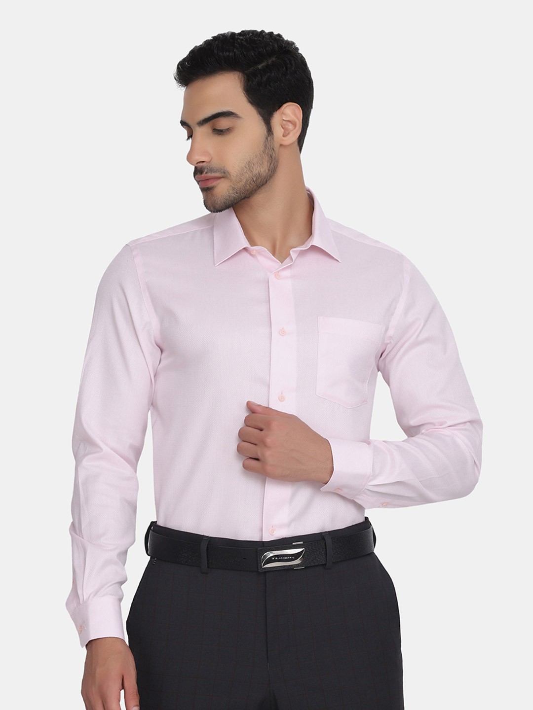 

Blackberrys Men Pink Slim Fit Cotton Formal Shirt