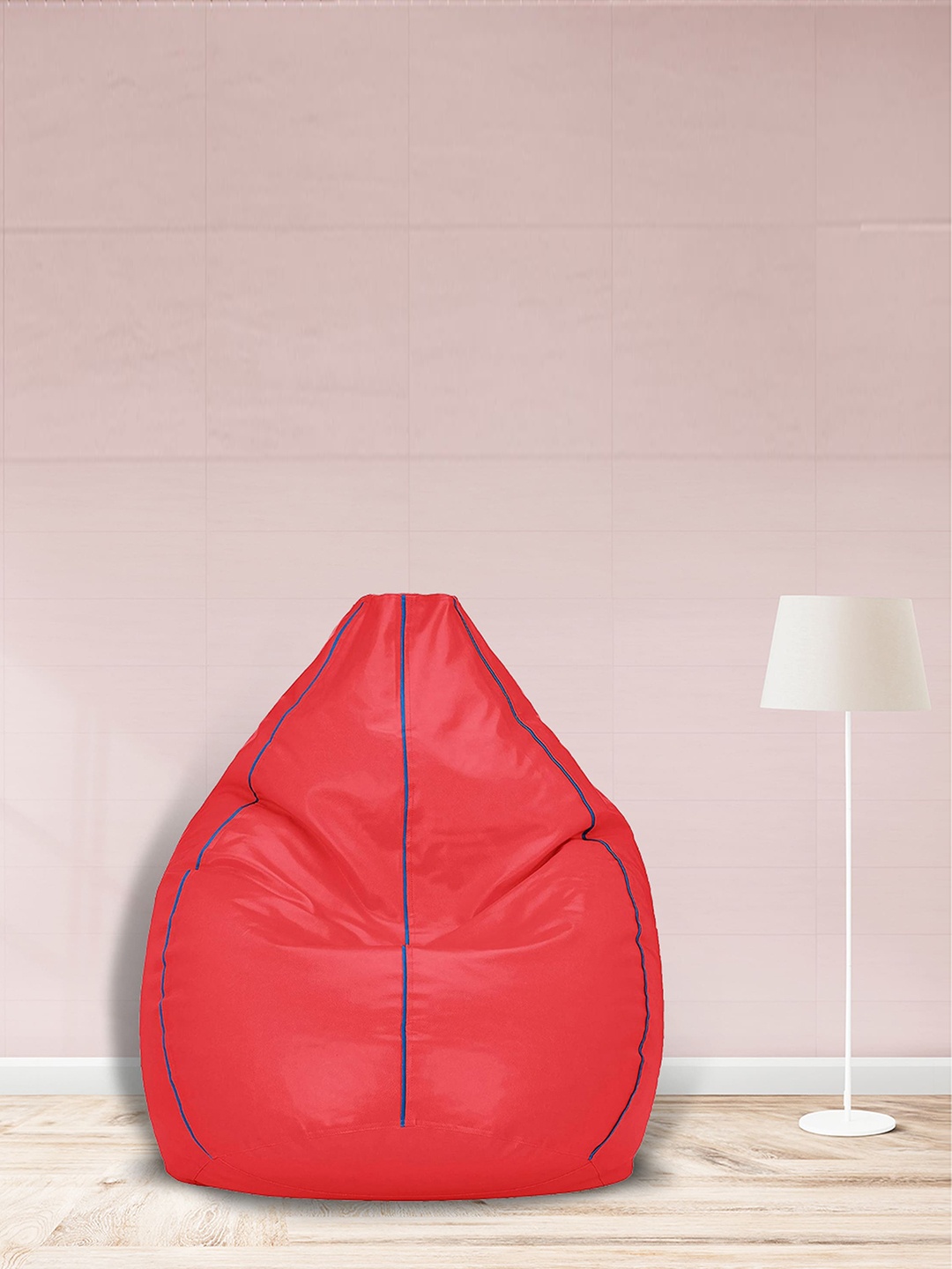 

SHIRA 24 Red Solid XXL Tear Drop Bean Bag Cover(Without Beans)