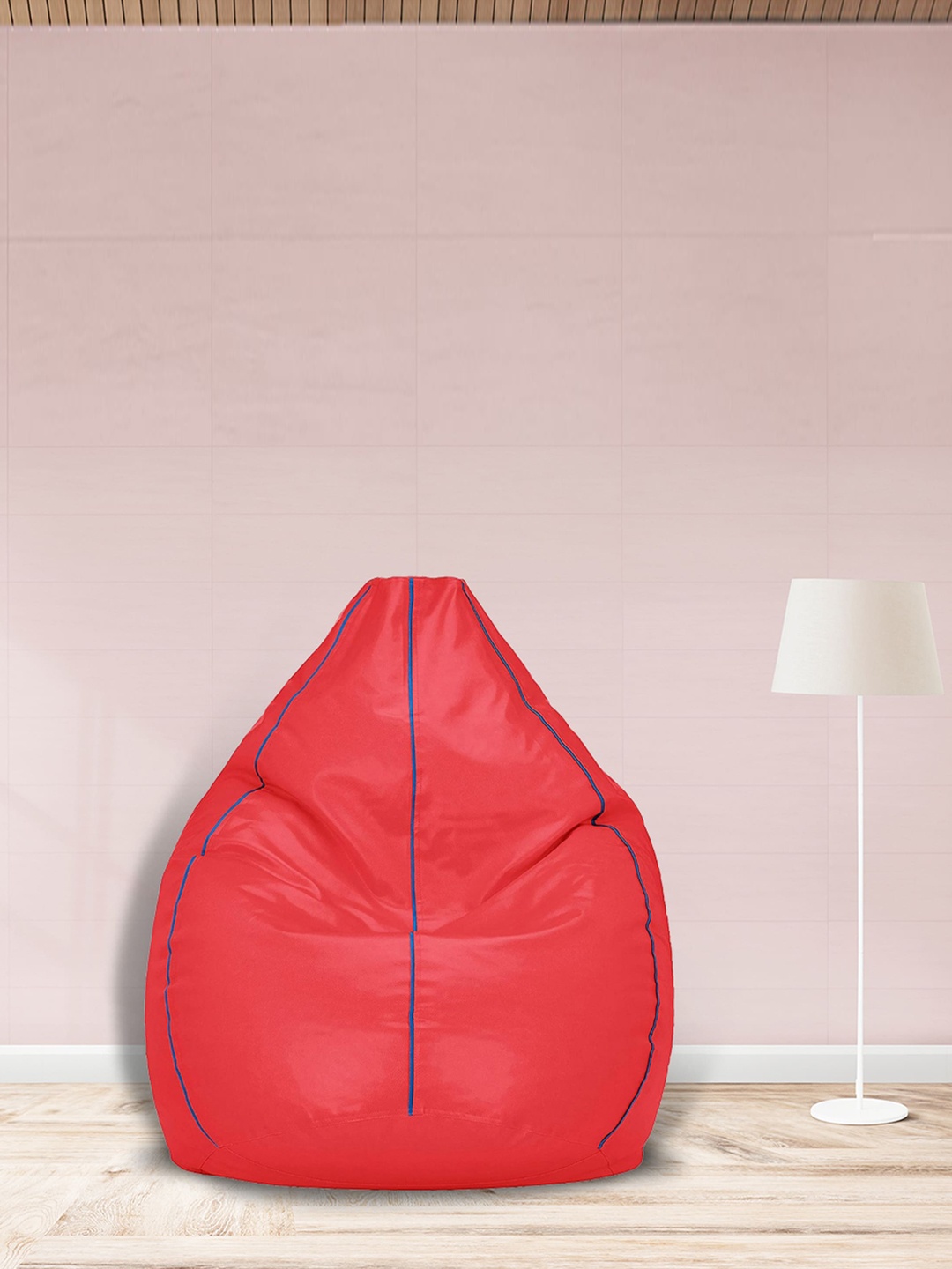 

SHIRA 24 Red Solid Teardrop Bean Bag Cover (Without Beans)