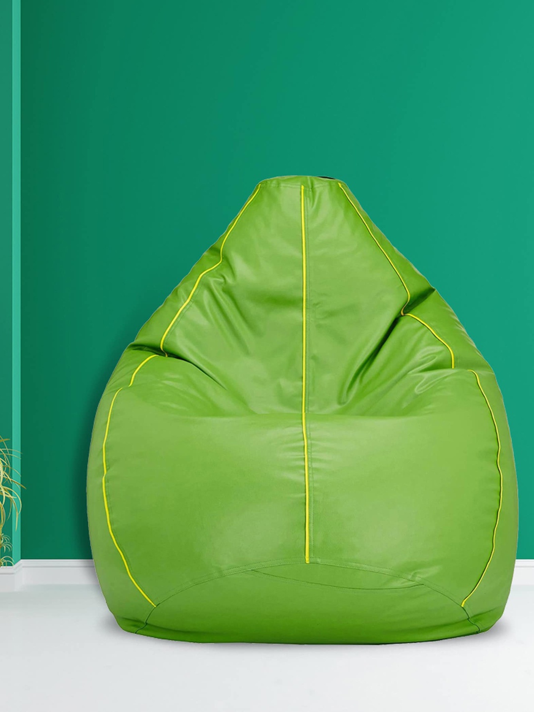 

SHIRA 24 Green Solid Tear Drop Bean Bag Cover XL (Without Beans)