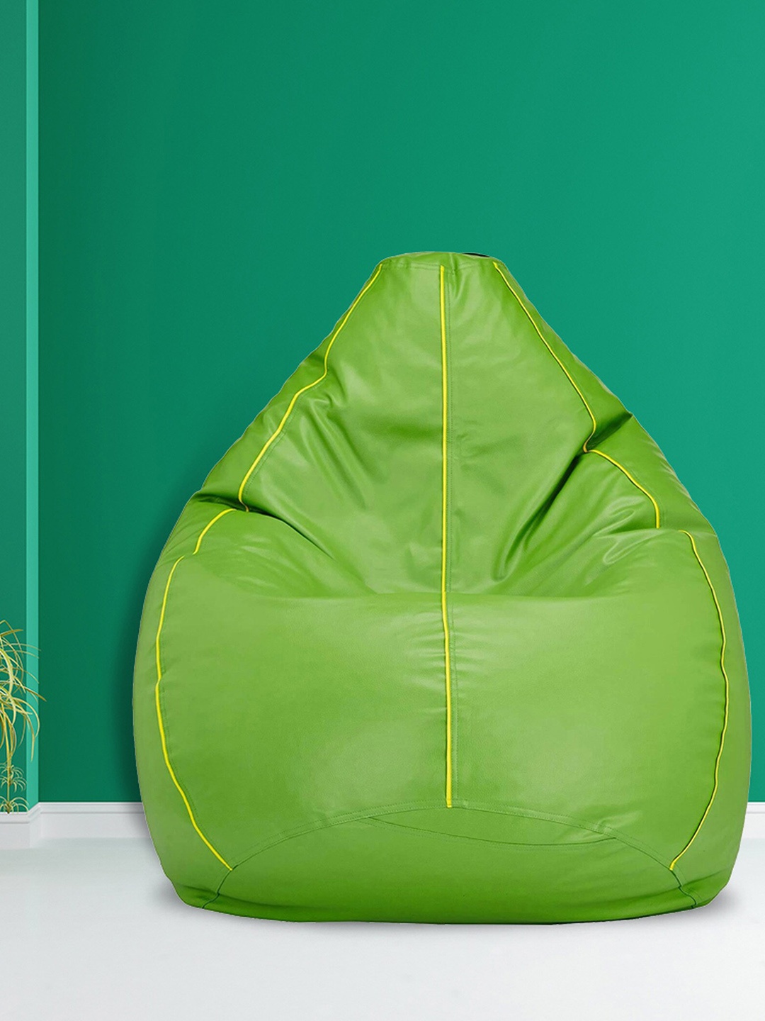 

SHIRA 24 Green Solid XXXL Tear Drop Bean Bag Cover (Without Beans)