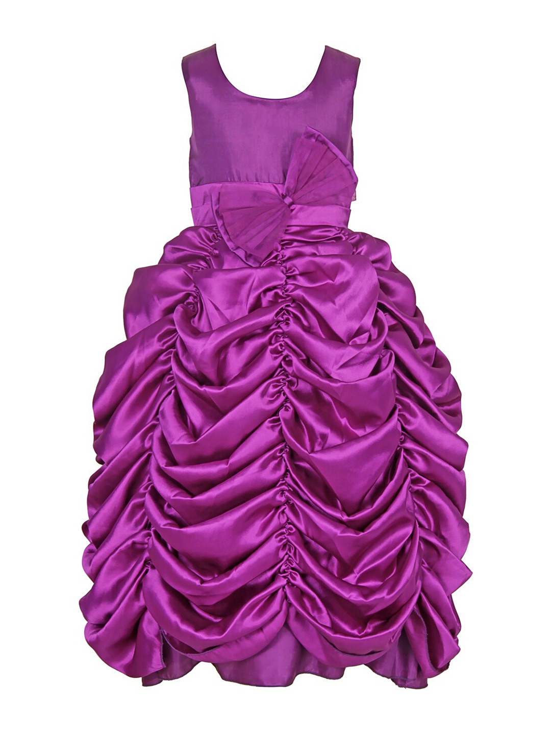 

Samsara Couture Purple Satin Cotton Maxi Dress