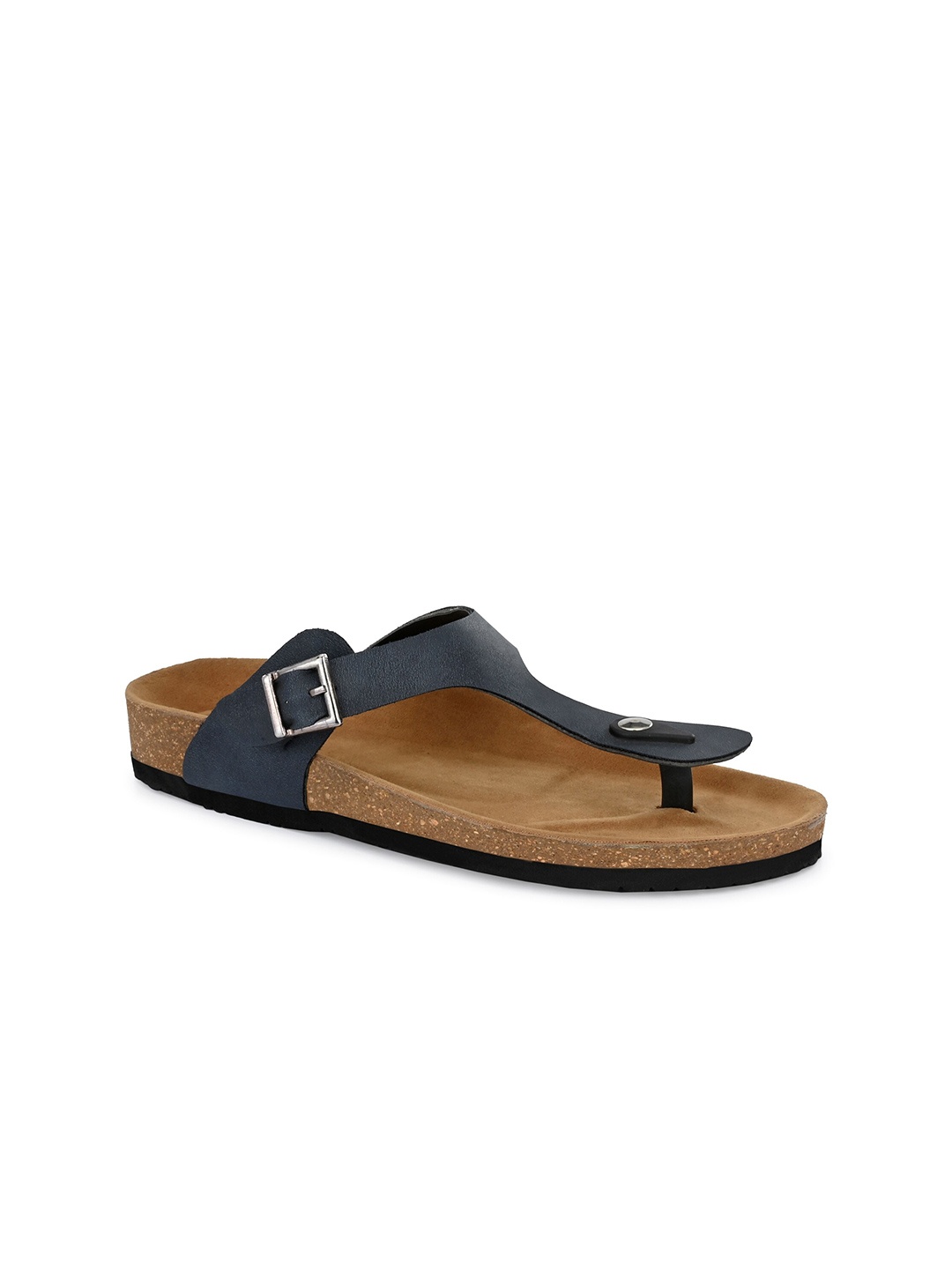 

SHENCES Men Blue & Beige Original Cork Sole Sandals
