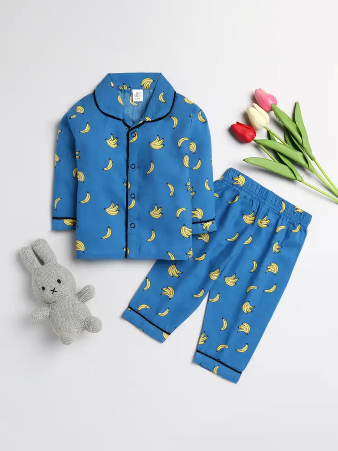 

Clt s Kids Printed Pure Cotton Night suit, Blue