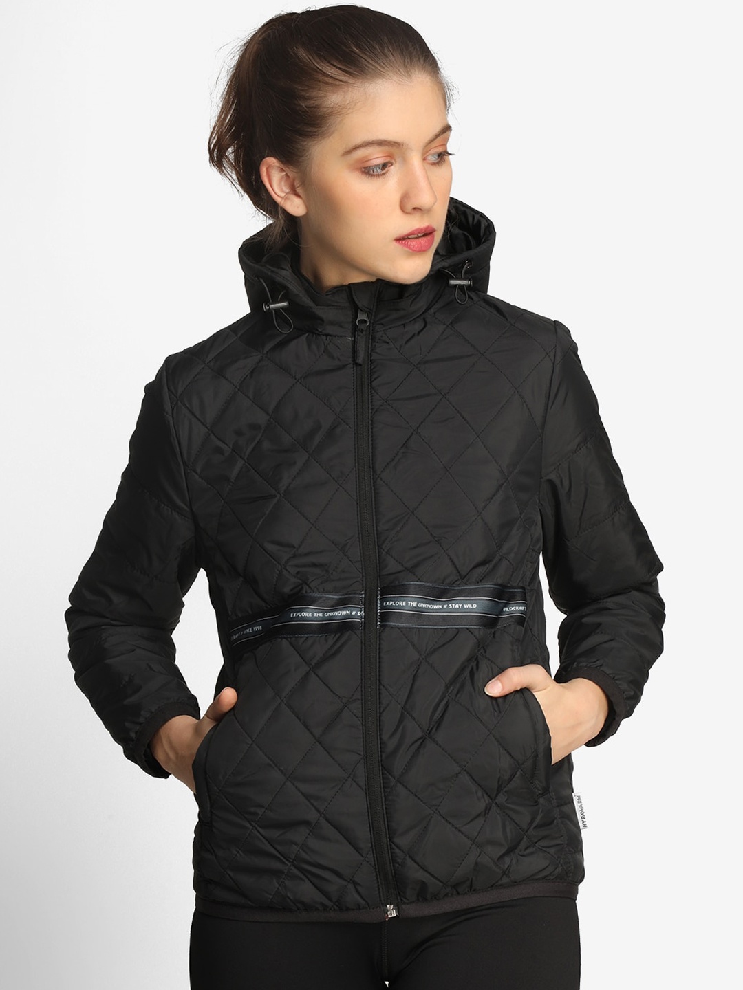 

Wildcraft Women Black Windcheater Quilted Jacket