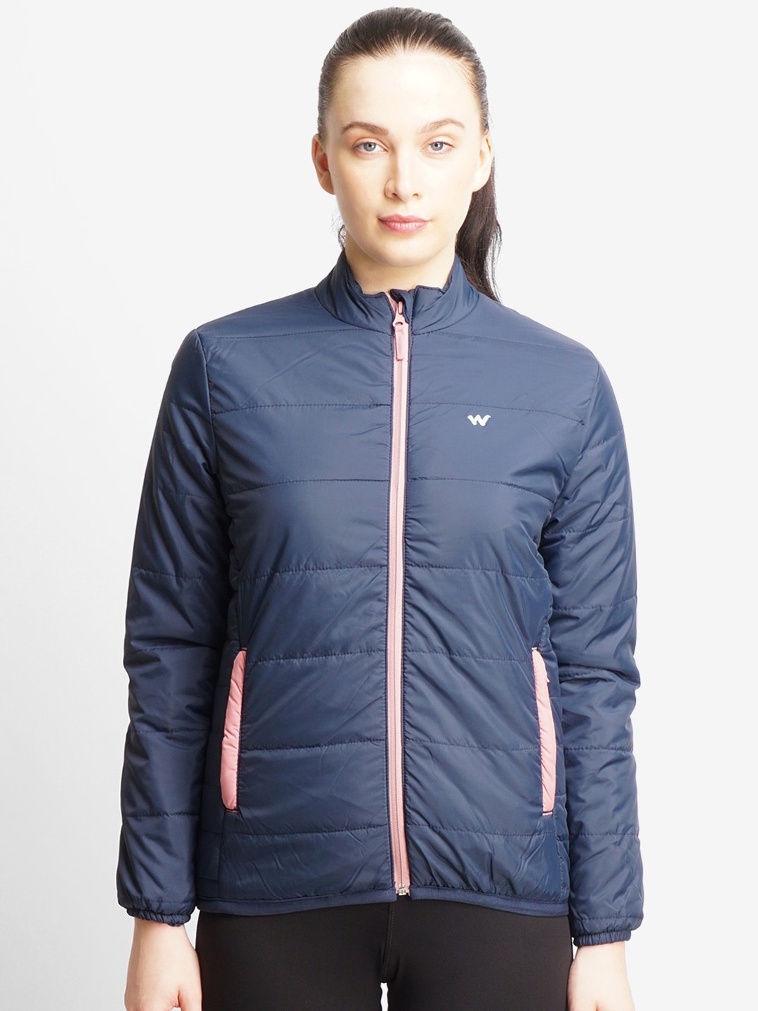 

Wildcraft Women Navy Blue Windcheater Padded Jacket