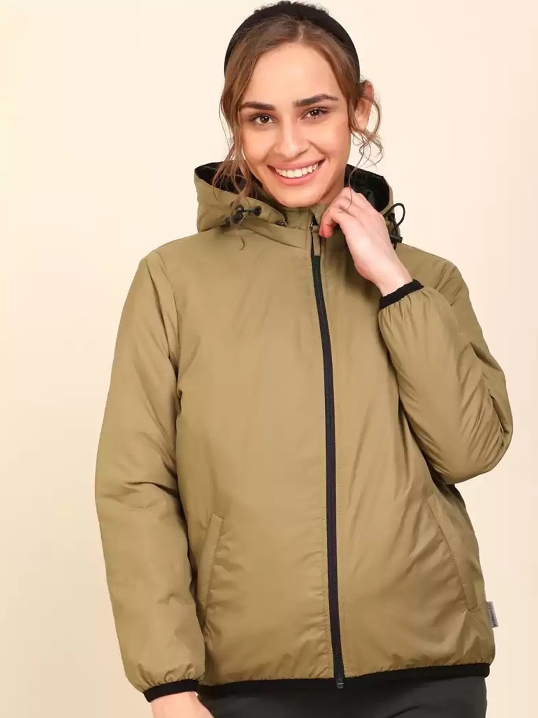 

Wildcraft Women Beige Lightweight Longline Outdoor Sporty Jacket