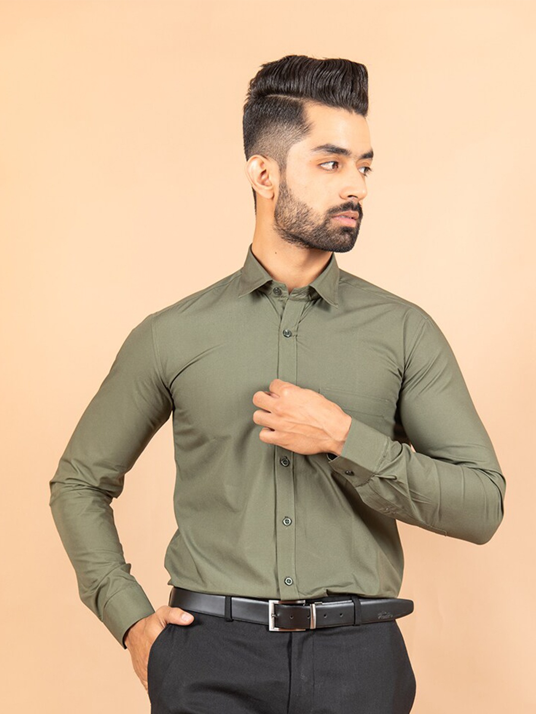 

Tistabene Men Green Comfort Casual Shirt