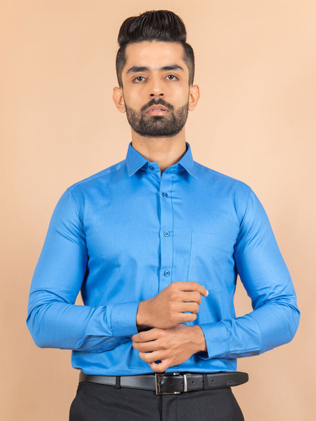 

Tistabene Men Blue Comfort Cotton Formal Shirt