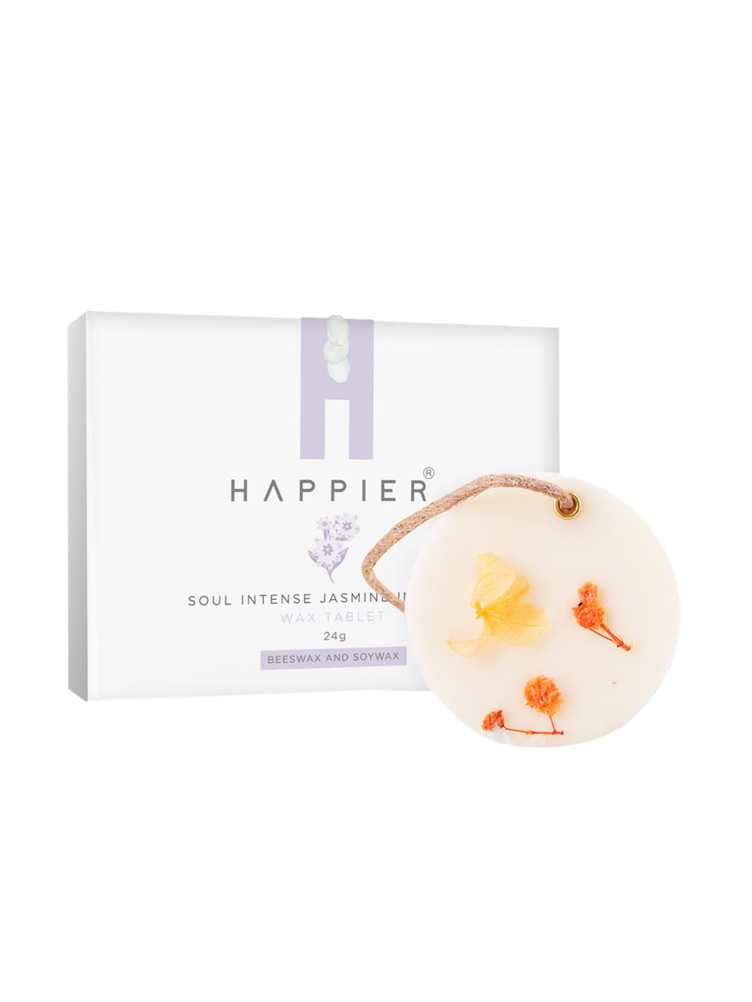 

Happier Soul Intense Jasmin Infused Wax Tablet with Beeswax & Soywax - 24 g, White