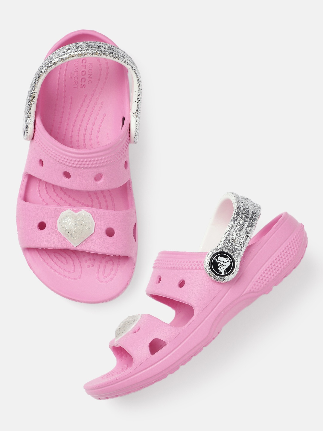 

Crocs Unisex Kids Pink Embellished Croslite Clogs