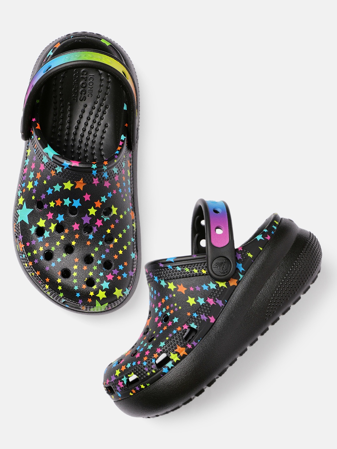 

Crocs Unisex Kids Black Printed Croslite Clogs