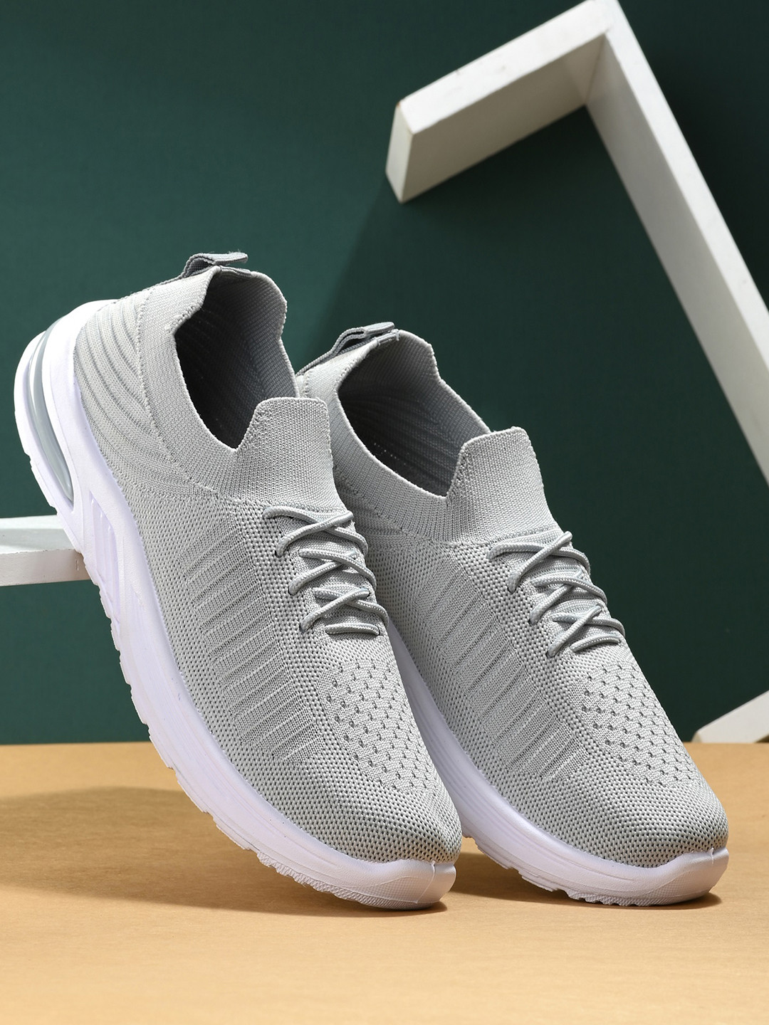

HERE&NOW Women Grey Textured Mesh Sneakers