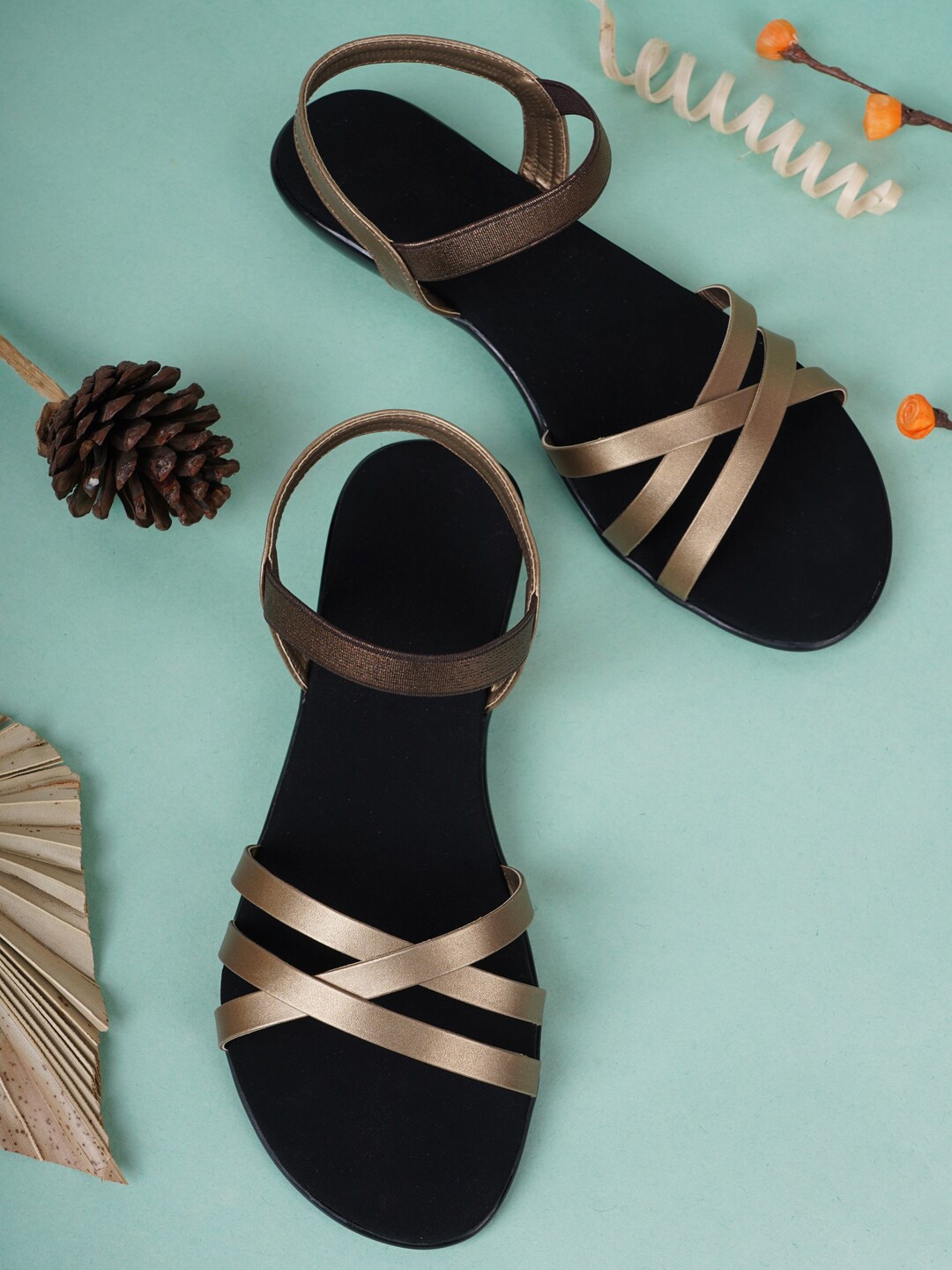 

Style Shoes Women Open Toe Flats, Black