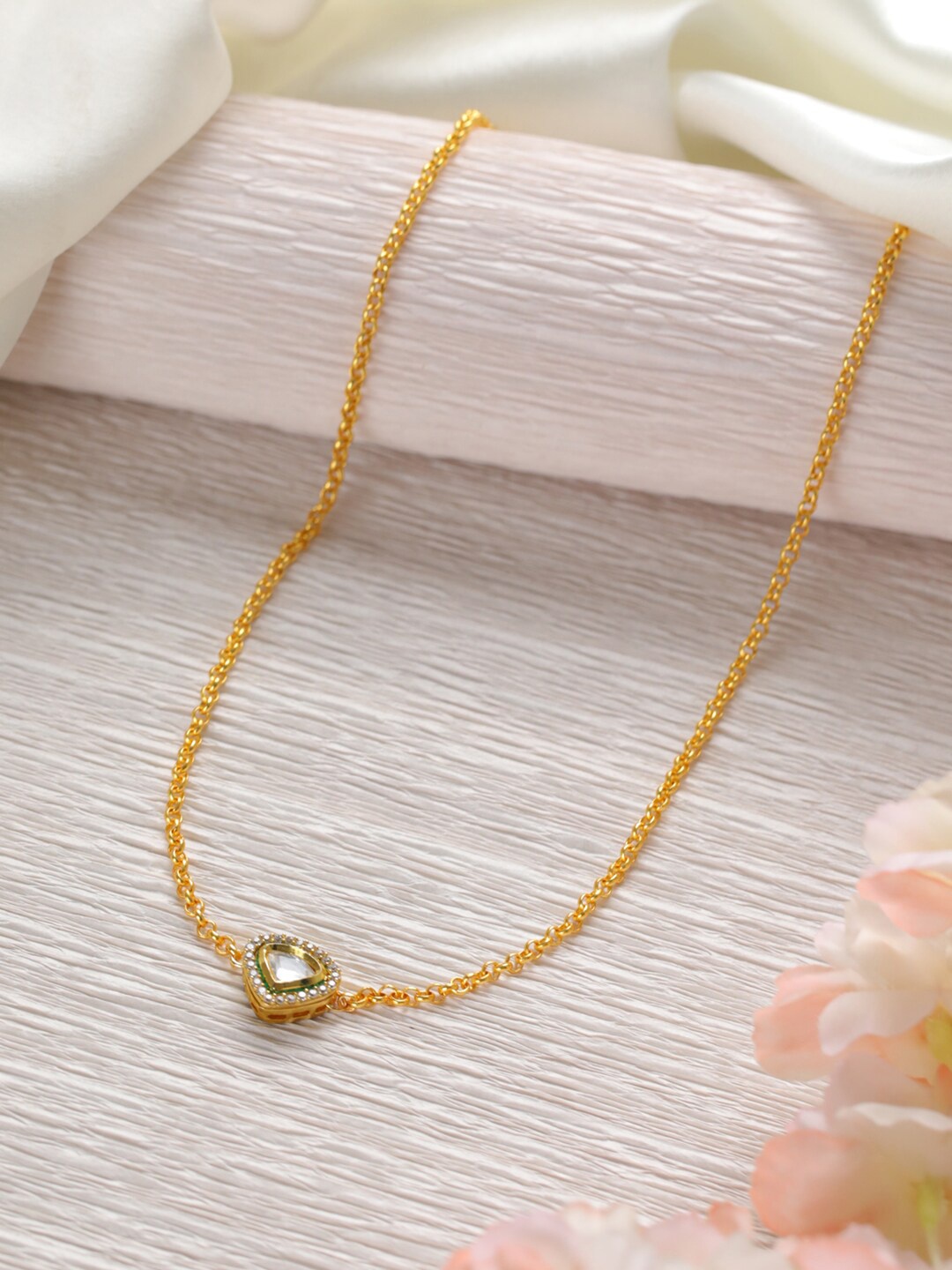 

Jazz and Sizzle Gold-Plated & Kundan Studded Necklace