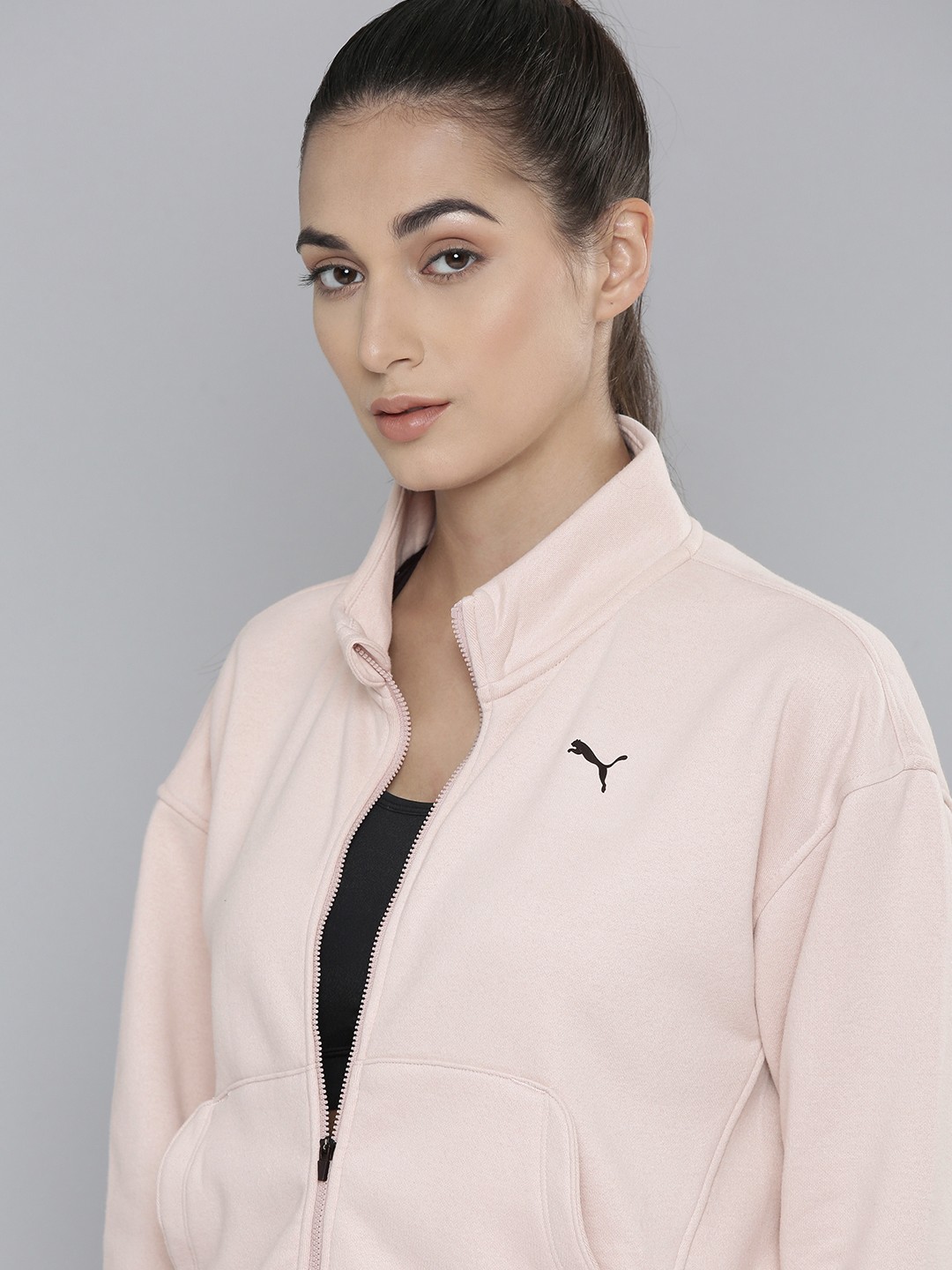 

Puma Women Pink Solid dryCELL Fav Knit Training Tracksuit