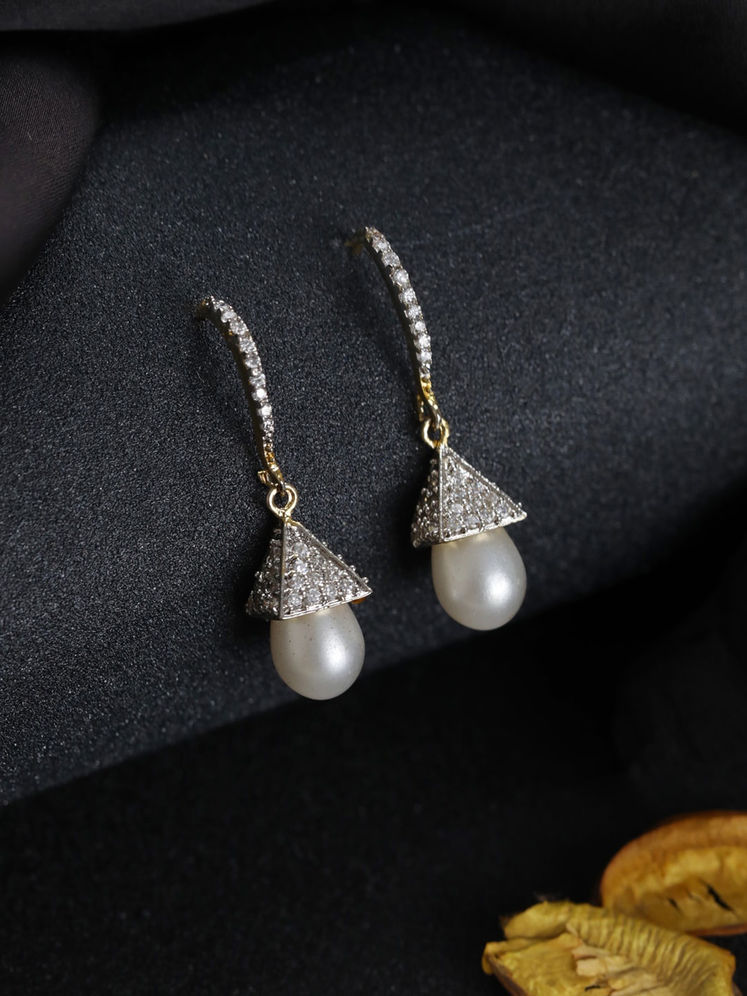 

Jazz and Sizzle Silver Plated Teardrop Shaped Drop Earrings
