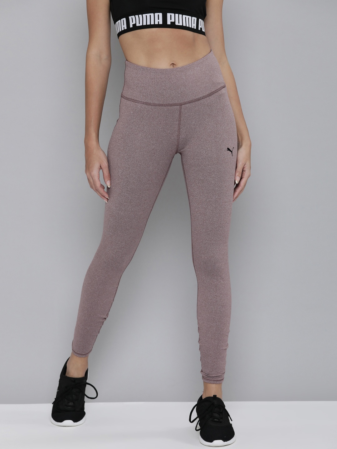 

Puma Women Purple Solid Studio Foundation 7/8 Sustainable Tights