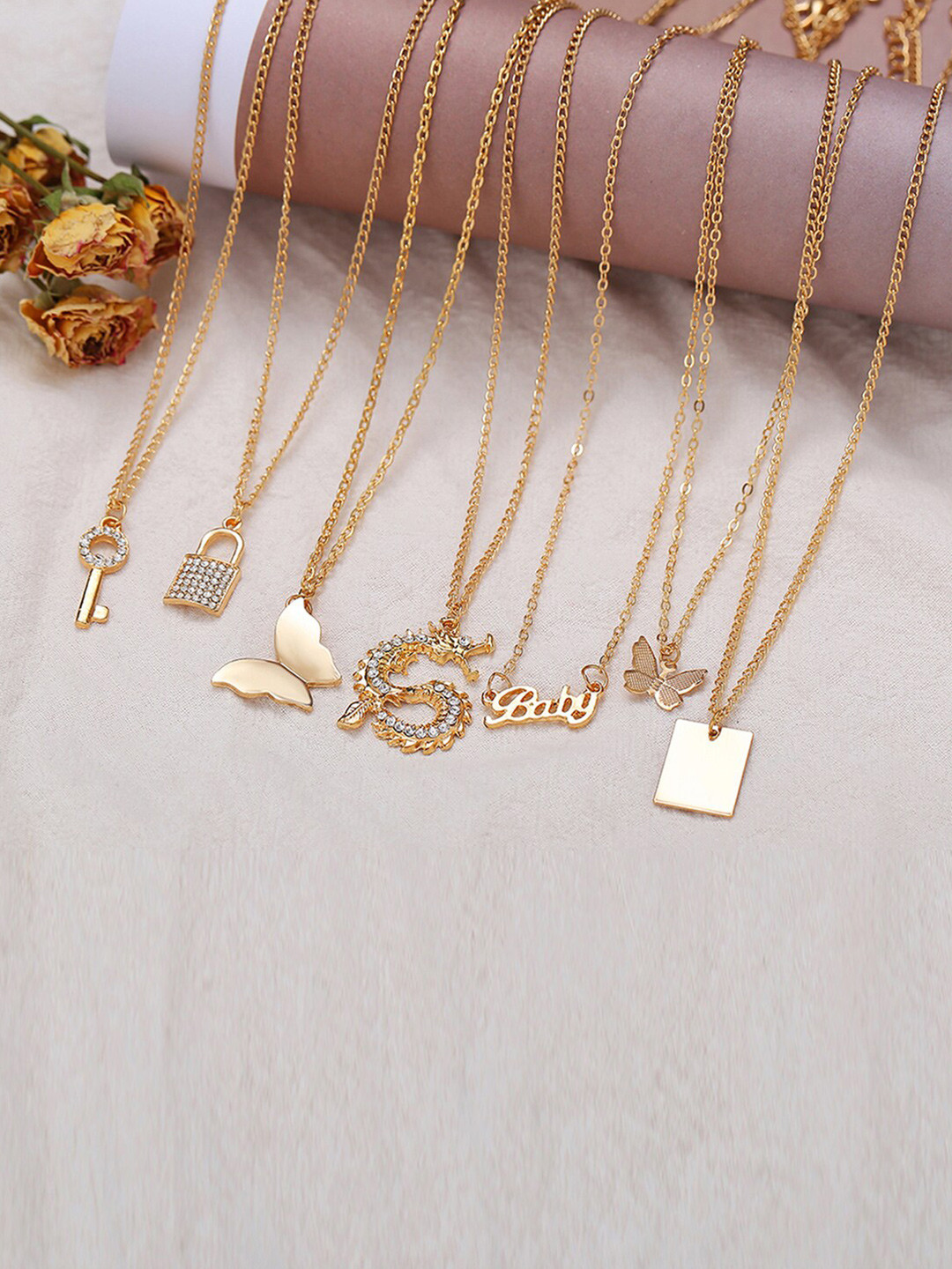 

Jewels Galaxy Gold-Toned Brass Gold-Plated Necklace