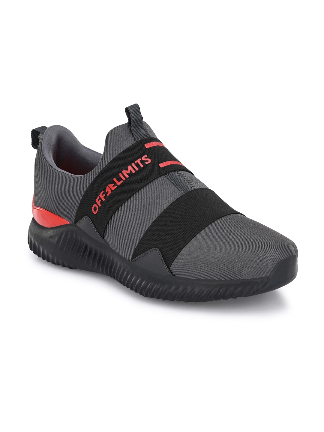 

OFF LIMITS Men Mesh Mid Top Non-Marking Slip on Running Shoes, Grey