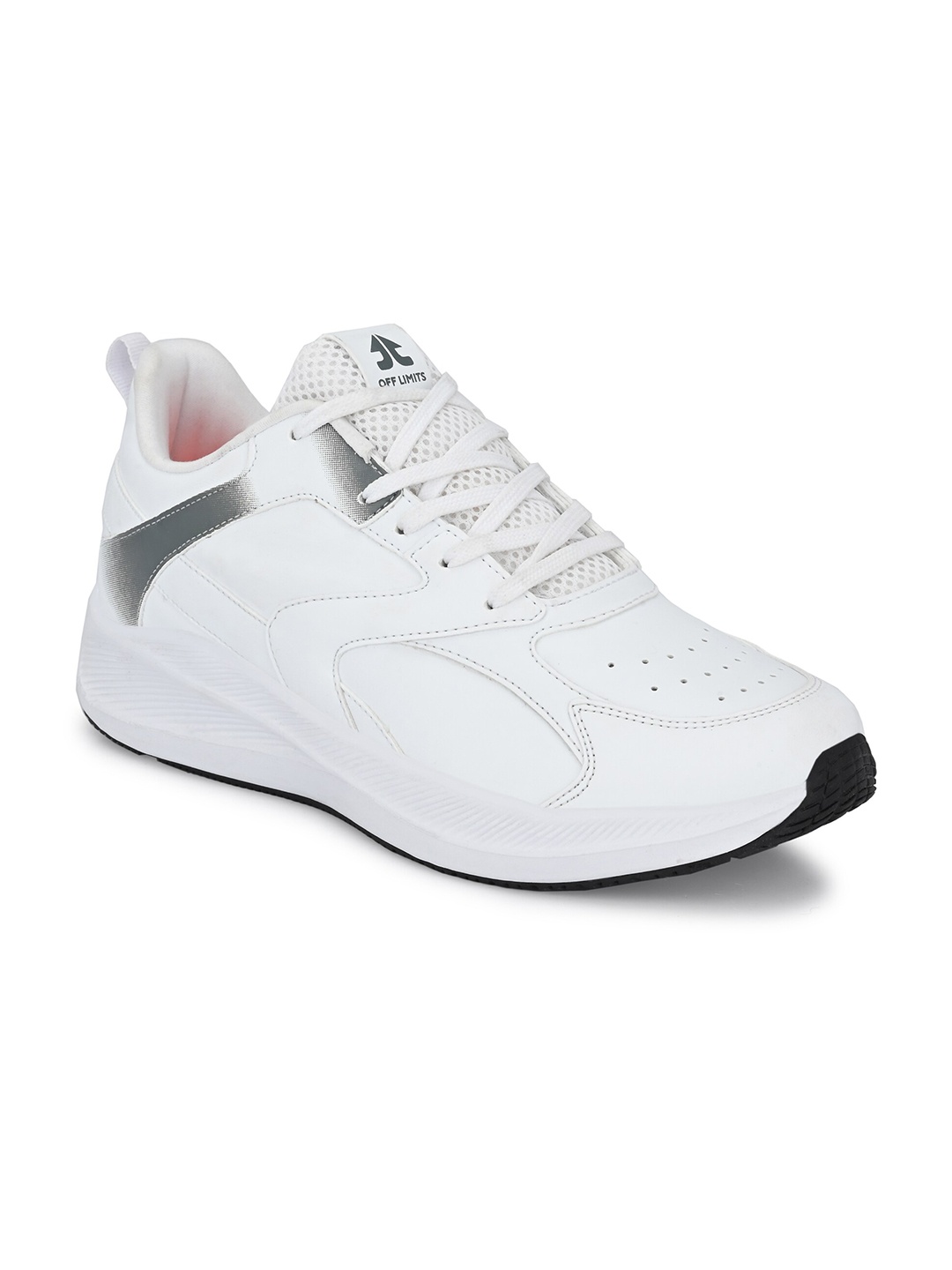 

OFF LIMITS Men Ultra Fit PU Memory Cushion Non-Marking Running Shoes, White