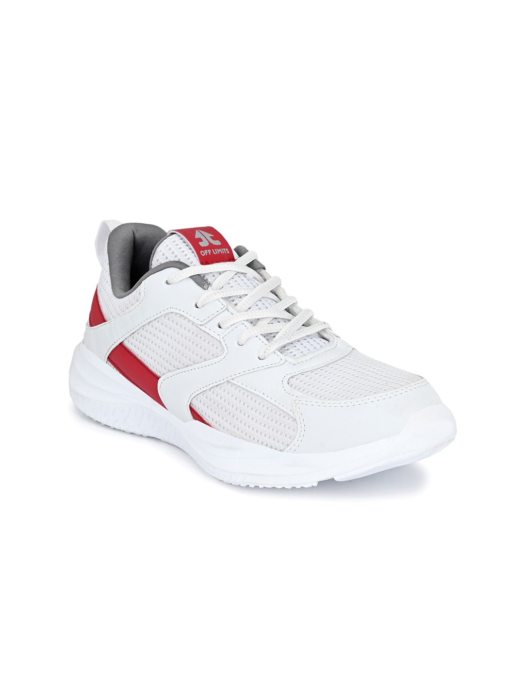 

OFF LIMITS Women Mesh Mid top Non-Marking Lace Up Running Shoes, White
