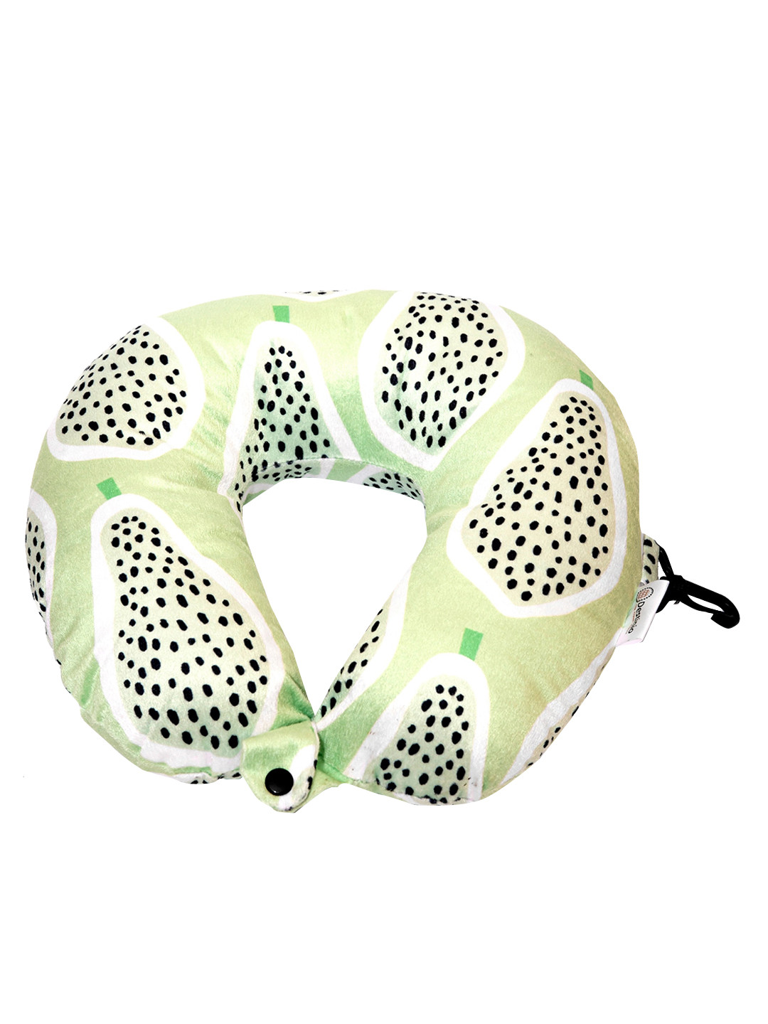 

Destinio Unisex Green & Black Printed Cotton Neck Pillow