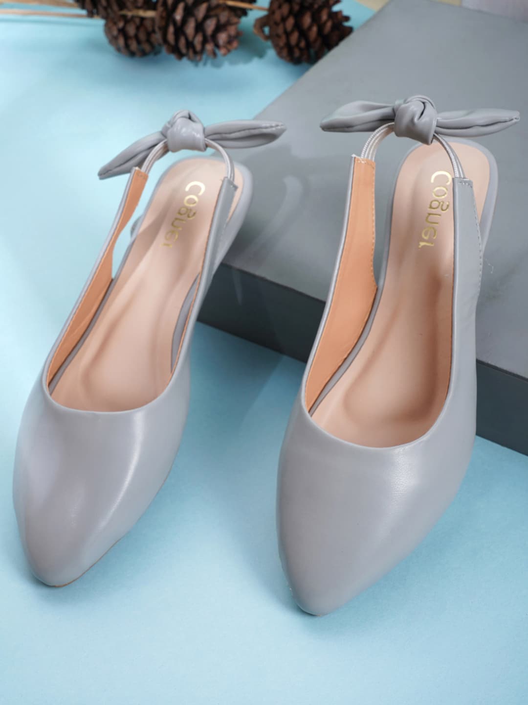 

Cogner Women Mules with Bows, Grey
