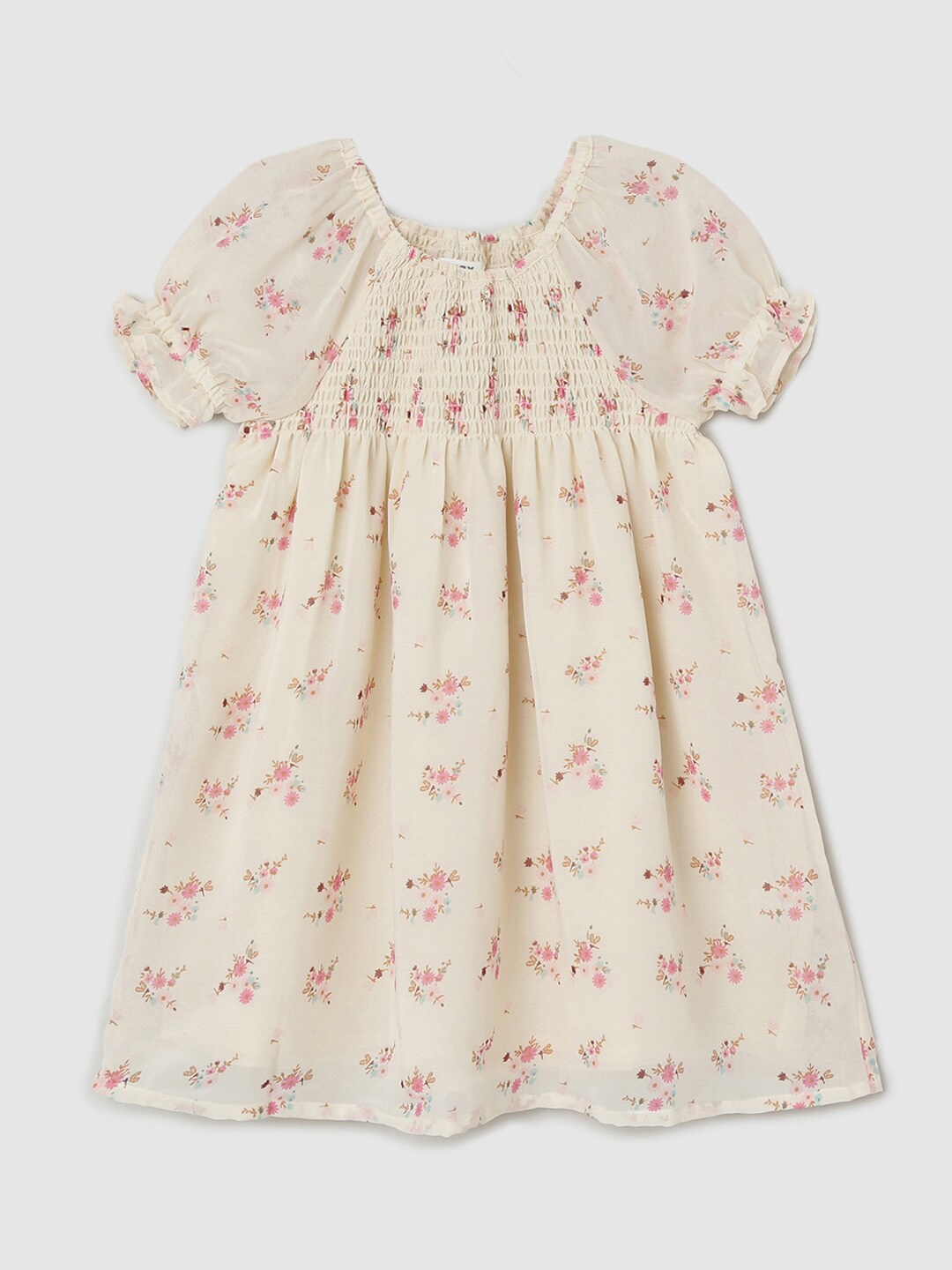 

max Cream-Coloured Floral Empire Dress