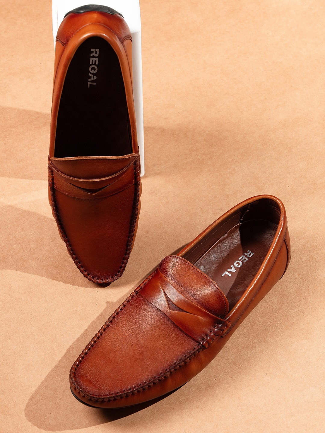

Regal Men Yellow Leather Loafers