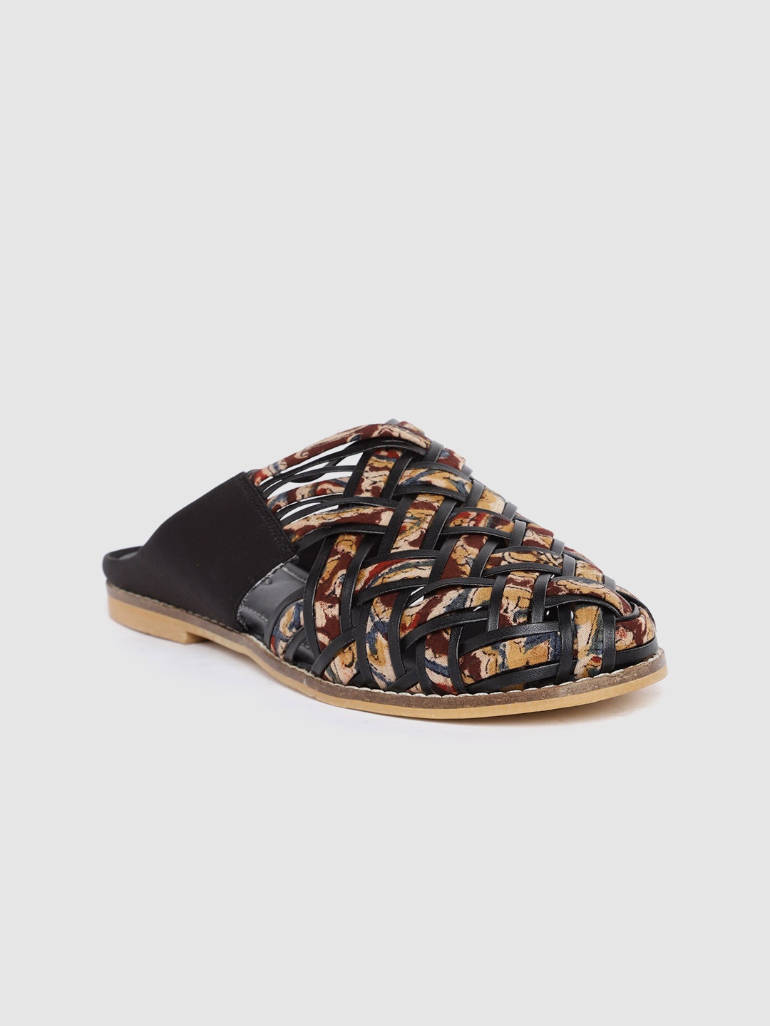 

Ekta Women Black Textured Mules