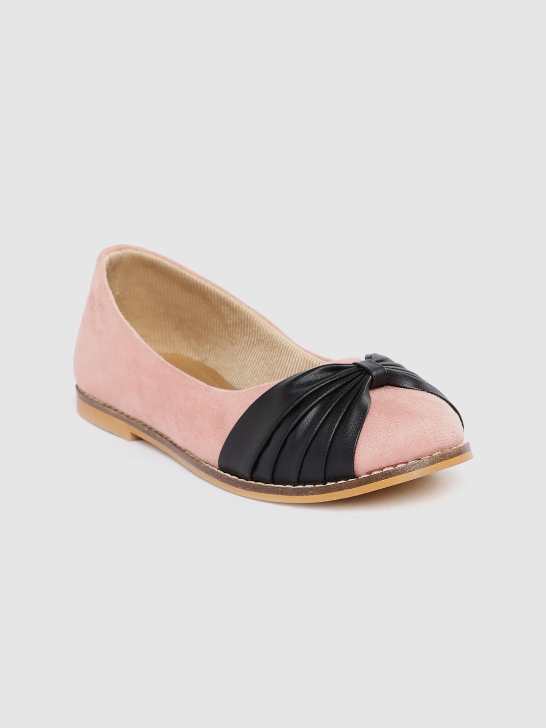 

Ekta Women Pink & Black Colourblocked Ballerinas