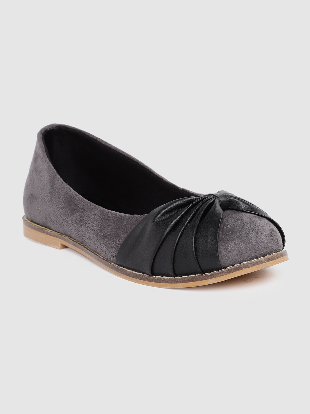 

Ekta Women Grey Ballerinas with Bows Flats