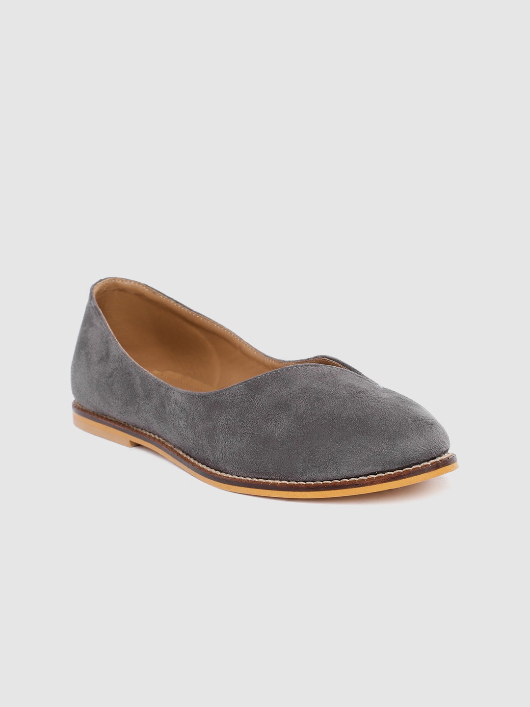 

Ekta Women Grey Solid Ballerinas