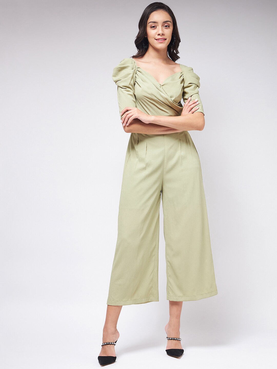 

Zima Leto Women Solid Basic Jumpsuit, Green