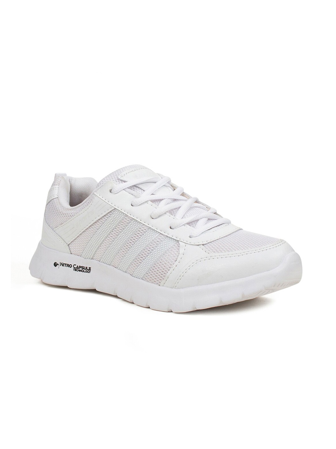 

ASIAN Men Mesh Running Lace-Up Shoes, White