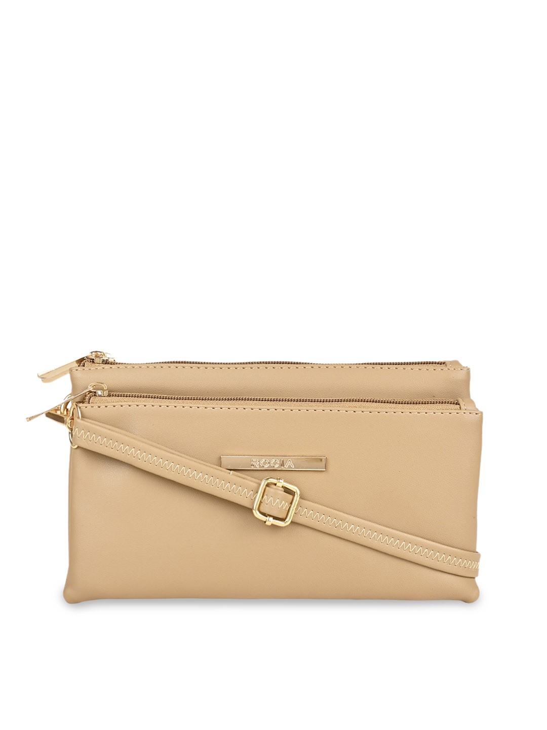 

Rocia Women Beige PU Structured Sling Bag