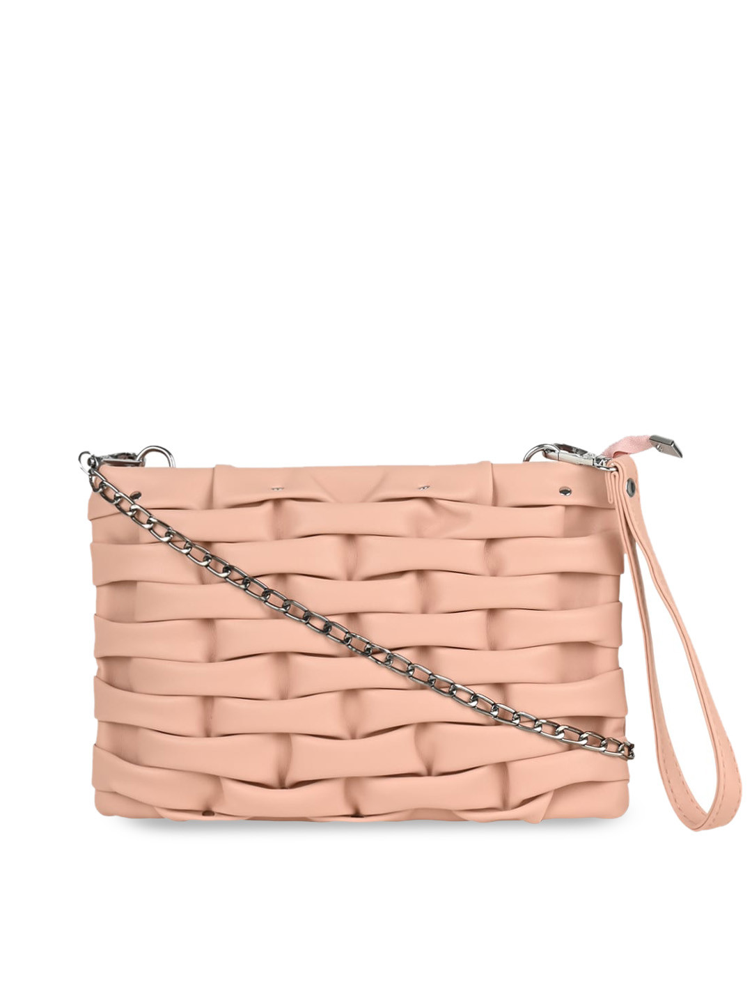 

Rocia Women PU Structured Sling Bag, Pink