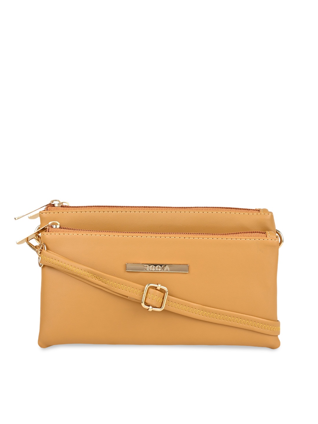 

Rocia Women PU Structured Sling Bag, Tan