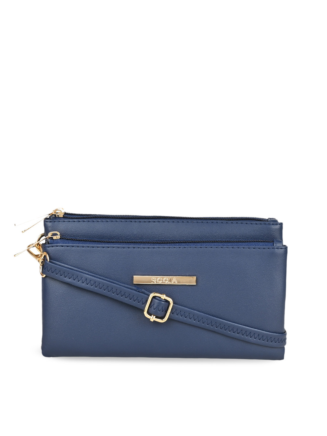 

Rocia Women PU Structured Sling Bag, Blue