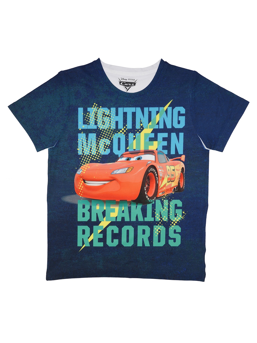 

Disney by Wear Your Mind Boys Blue Printed Round Neck T-shirt
