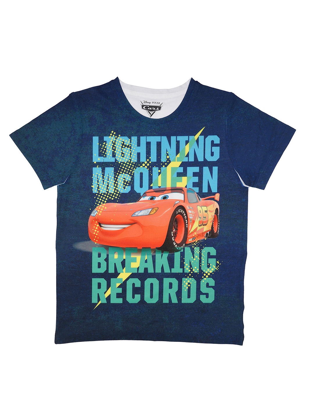 

Disney by Wear Your Mind Boys Blue Printed Round Neck T-shirt