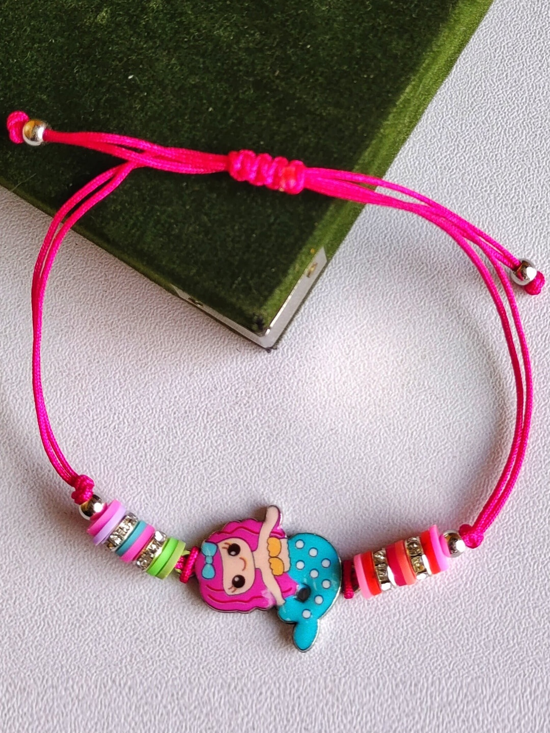 

ANNA CREATIONS Women Pink & Blue Wraparound Bracelet