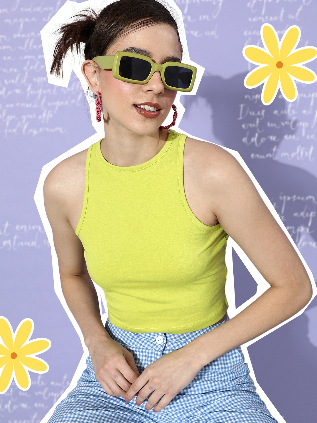 

HERE&NOW Tank Crop Top, Fluorescent green