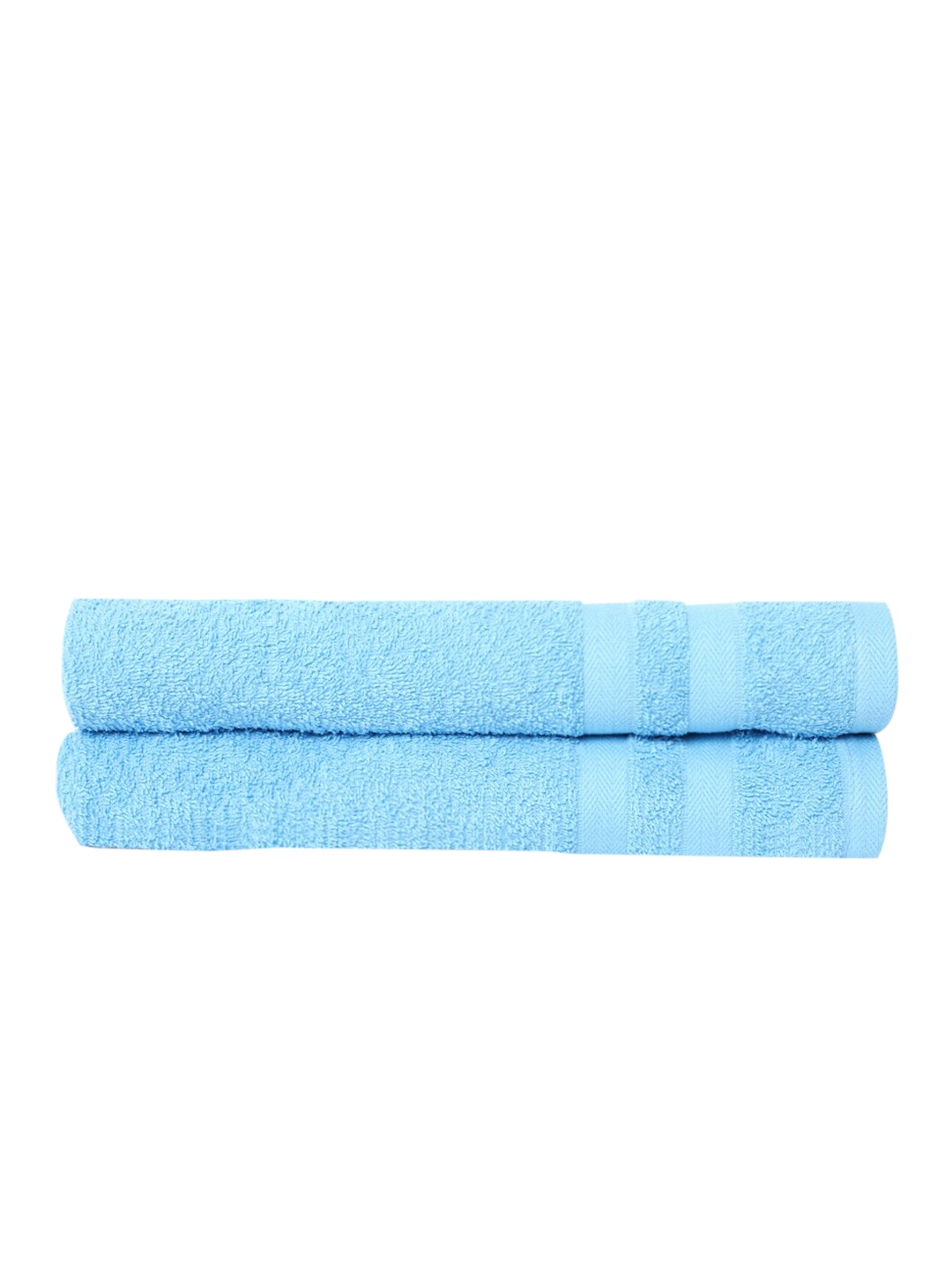 

Cantabil Pack Of 2 Solid Blue 400 GSM Cotton Hand Towels