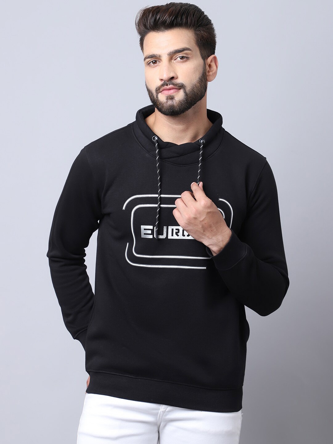 

Cantabil Men Black Printed Sweatshirt