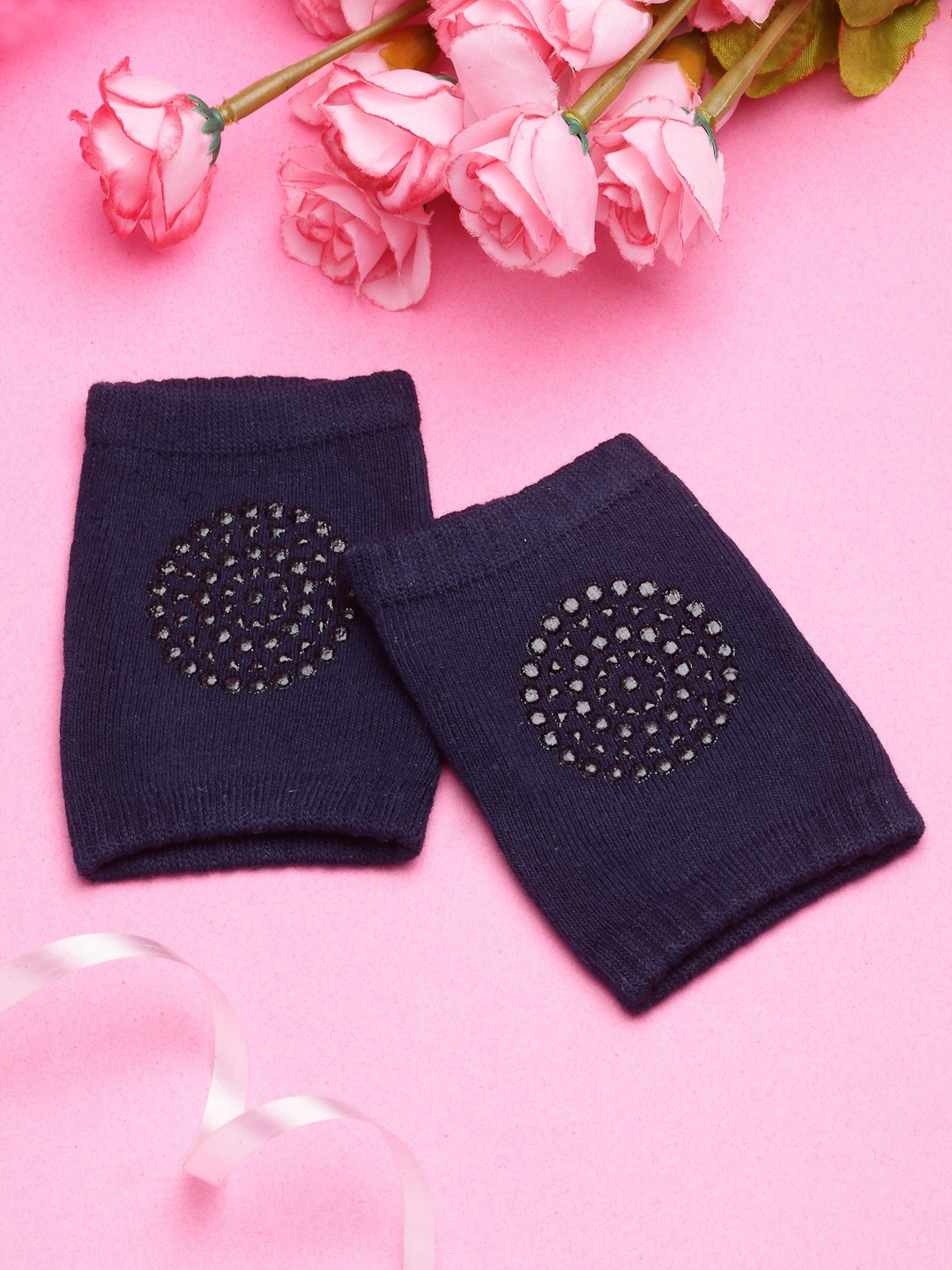 

Babymoon Infant Kids Baby Padded Knee Crawling Pads, Blue