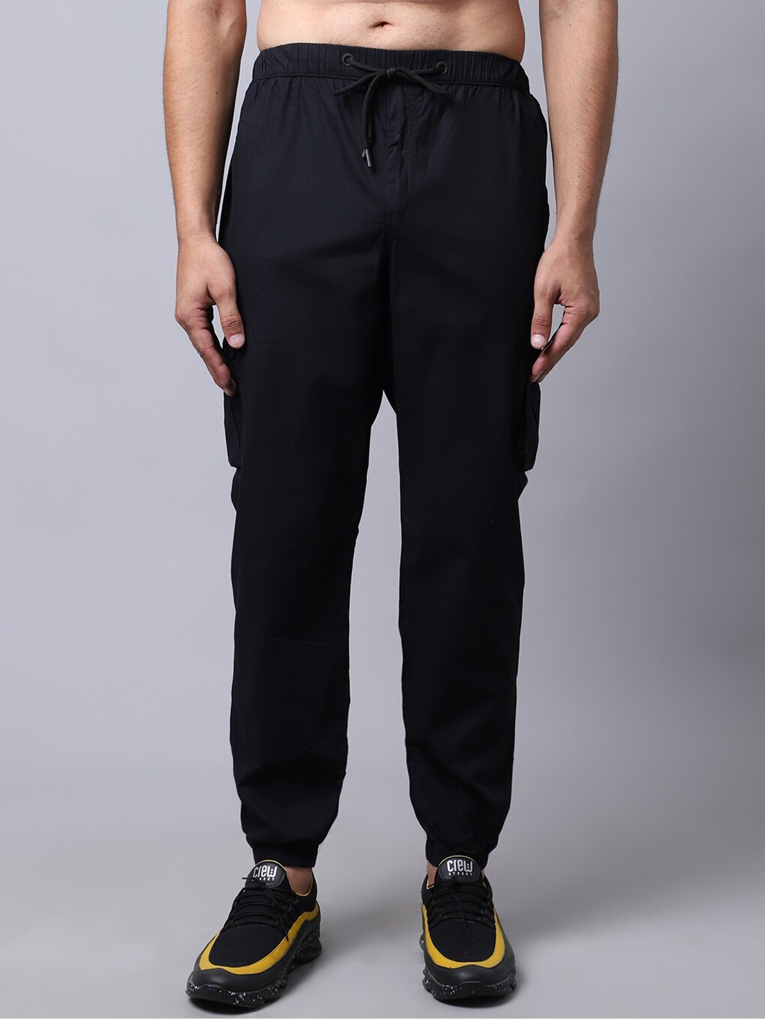 

Cantabil Men Navy Blue Solid Joggers
